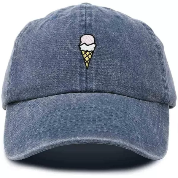 DALIX Double Scoop Embroidered Ice Cream Dad Hat Embroidered Cap Women