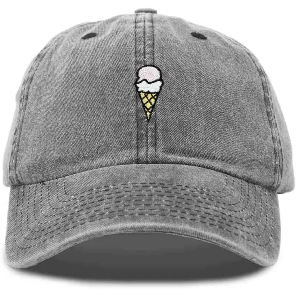 DALIX Double Scoop Embroidered Ice Cream Dad Hat Embroidered Cap Women
