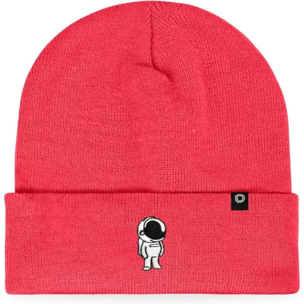 DALIX Embroidered Astronaut Beanie Cap Cuffed Knit Hat Men Women