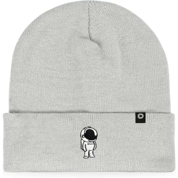 DALIX Embroidered Astronaut Beanie Cap Cuffed Knit Hat Men Women