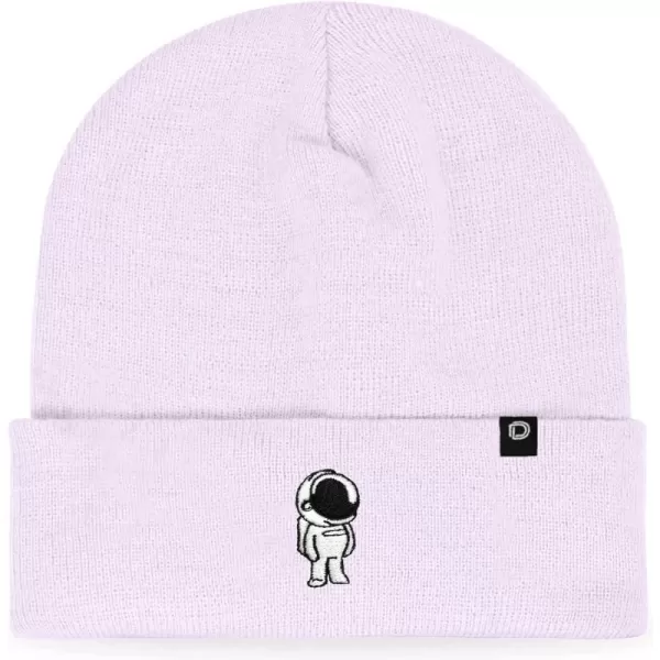 DALIX Embroidered Astronaut Beanie Cap Cuffed Knit Hat Men Women