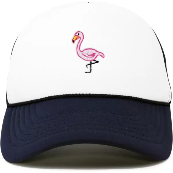 DALIX Embroidered Flamingo Trucker Cap Hat Women