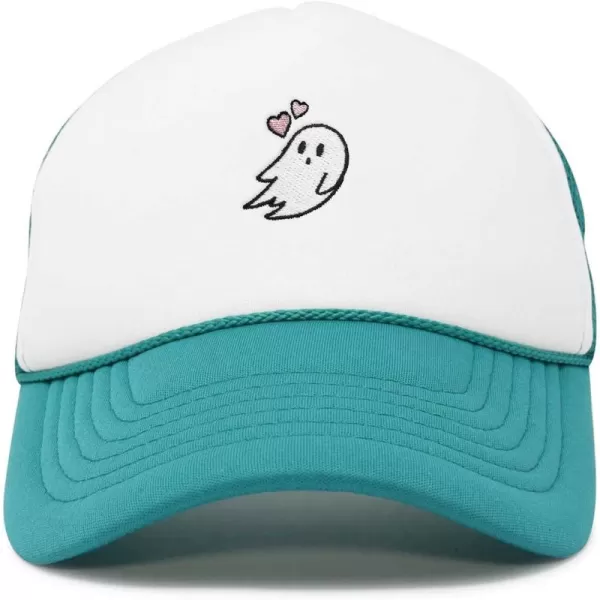 DALIX Embroidered Heartly Ghost Trucker Cap Hat Women