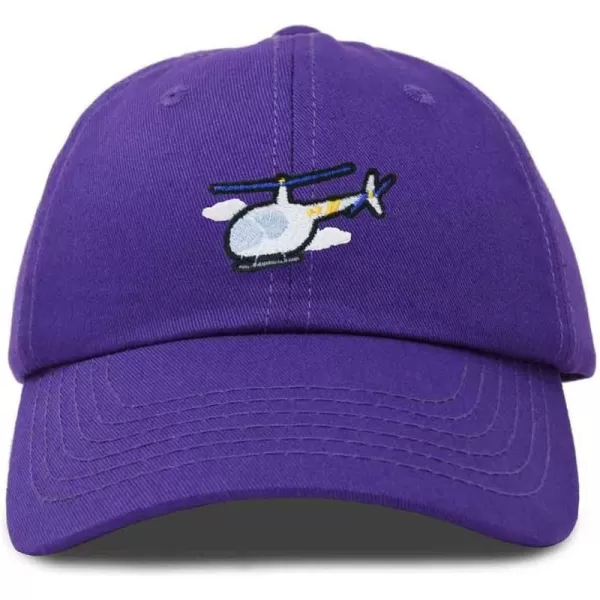 DALIX Helicopter Embroidered Dad Cap Cotton Baseball Hat Mens