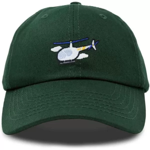 DALIX Helicopter Embroidered Dad Cap Cotton Baseball Hat Mens