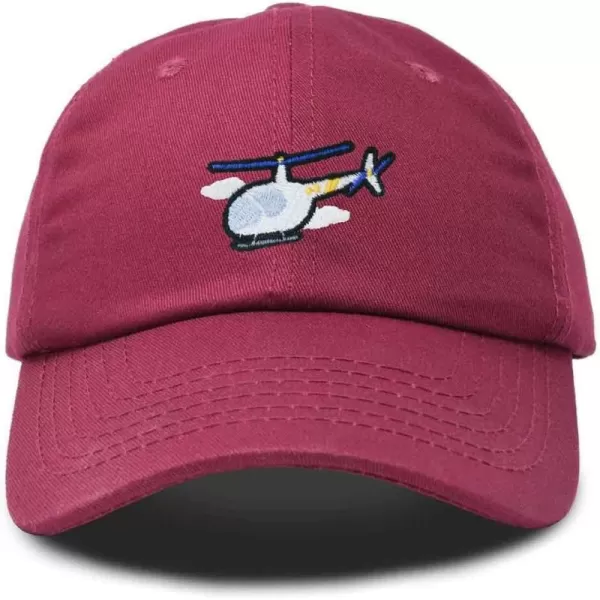 DALIX Helicopter Embroidered Dad Cap Cotton Baseball Hat Mens