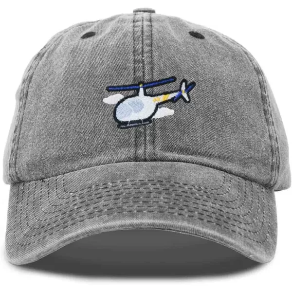 DALIX Helicopter Embroidered Dad Cap Cotton Baseball Hat Mens