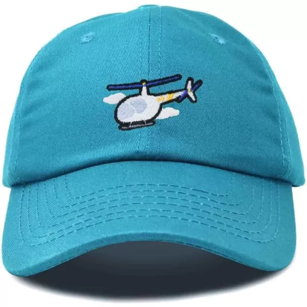 DALIX Helicopter Embroidered Dad Cap Cotton Baseball Hat Mens