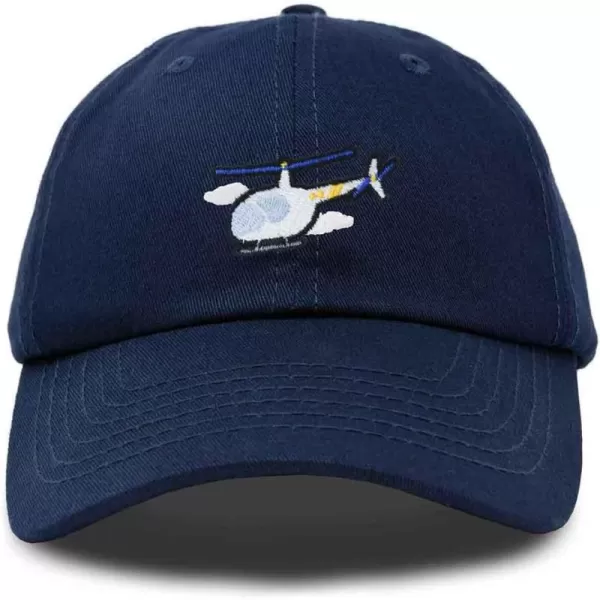DALIX Helicopter Embroidered Dad Cap Cotton Baseball Hat Mens