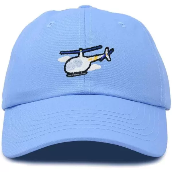 DALIX Helicopter Embroidered Dad Cap Cotton Baseball Hat Mens