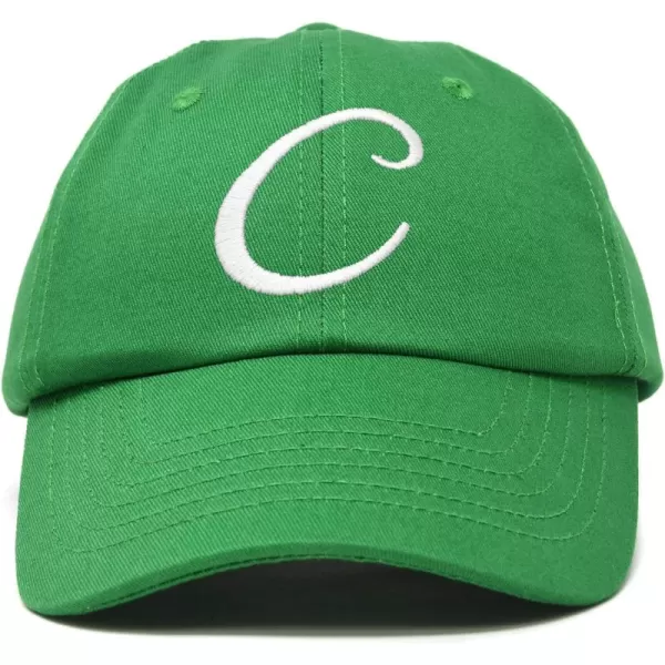DALIX Initial Hat Letter C Womens Baseball Cap Monogram Cursive Embroider