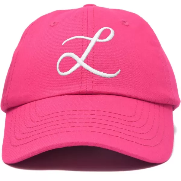 DALIX Initial Hat Letter L Womens Baseball Cap Monogram Cursive Embroider