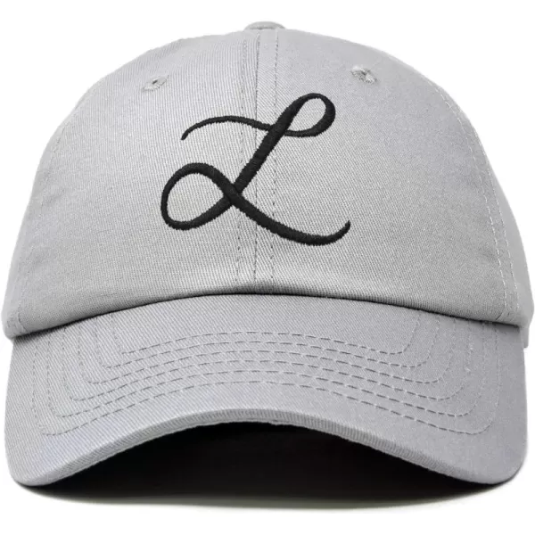 DALIX Initial Hat Letter L Womens Baseball Cap Monogram Cursive Embroider