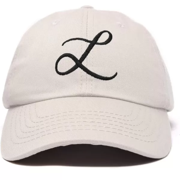 DALIX Initial Hat Letter L Womens Baseball Cap Monogram Cursive Embroider