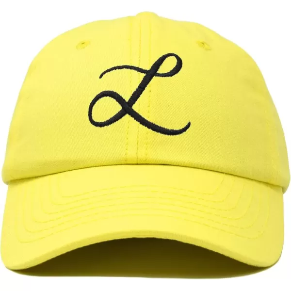 DALIX Initial Hat Letter L Womens Baseball Cap Monogram Cursive Embroider