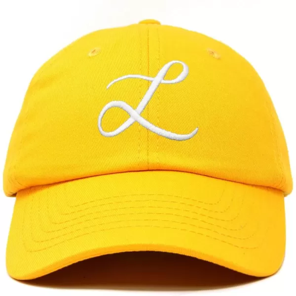 DALIX Initial Hat Letter L Womens Baseball Cap Monogram Cursive Embroider