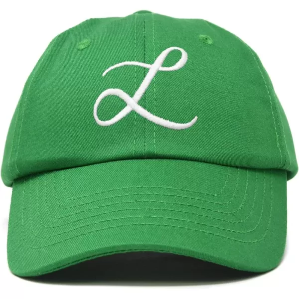 DALIX Initial Hat Letter L Womens Baseball Cap Monogram Cursive Embroider