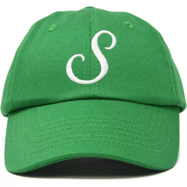 DALIX Initial Hat Letter S Womens Baseball Cap Monogram Cursive Embroider
