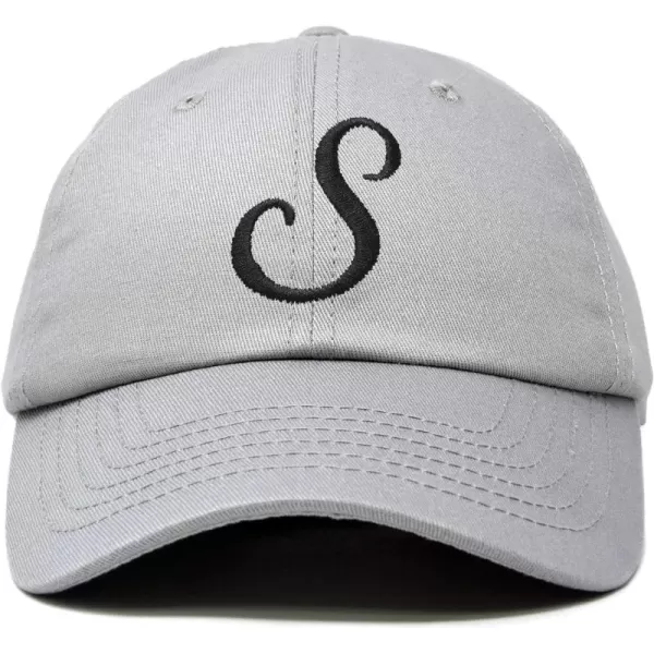 DALIX Initial Hat Letter S Womens Baseball Cap Monogram Cursive Embroider