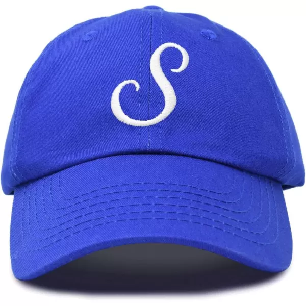 DALIX Initial Hat Letter S Womens Baseball Cap Monogram Cursive Embroider