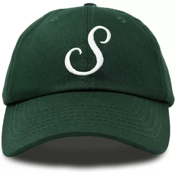 DALIX Initial Hat Letter S Womens Baseball Cap Monogram Cursive Embroider