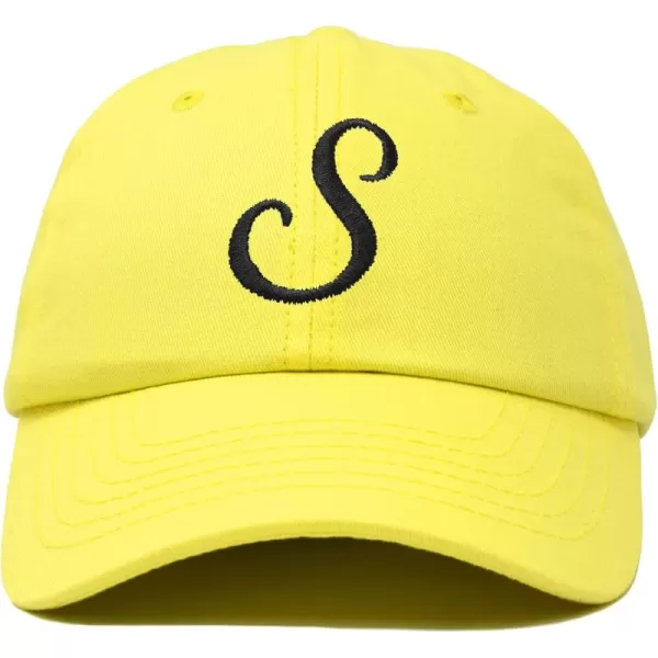 DALIX Initial Hat Letter S Womens Baseball Cap Monogram Cursive Embroider