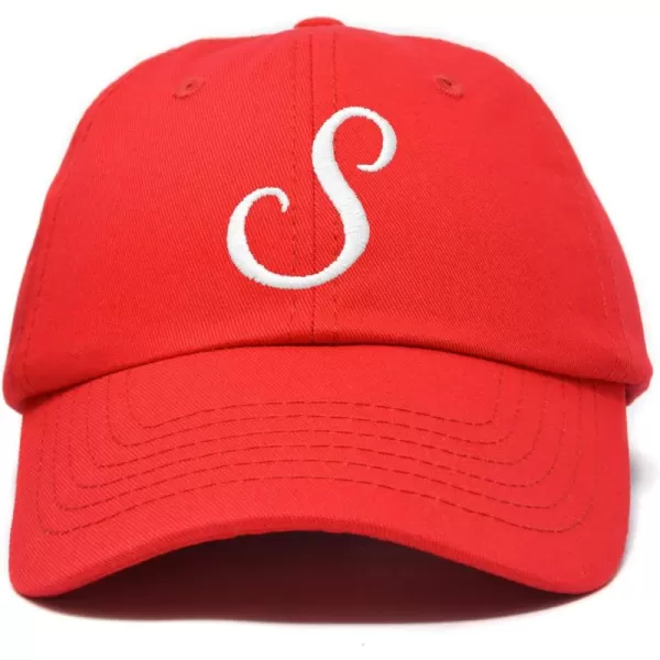 DALIX Initial Hat Letter S Womens Baseball Cap Monogram Cursive Embroider