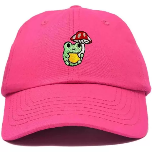 DALIX Mushroom Frog Embroidered Dad Cap Cotton Baseball Hat Women