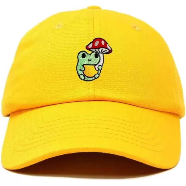 DALIX Mushroom Frog Embroidered Dad Cap Cotton Baseball Hat Women