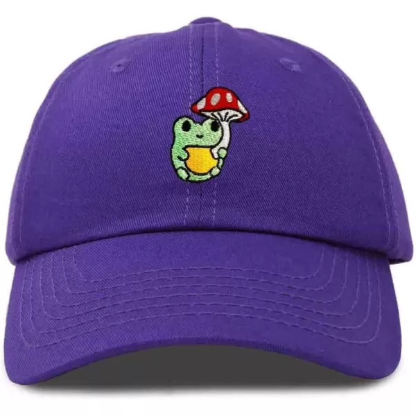 DALIX Mushroom Frog Embroidered Dad Cap Cotton Baseball Hat Women