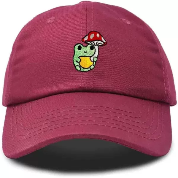 DALIX Mushroom Frog Embroidered Dad Cap Cotton Baseball Hat Women