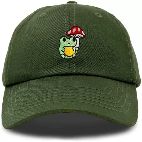 DALIX Mushroom Frog Embroidered Dad Cap Cotton Baseball Hat Women