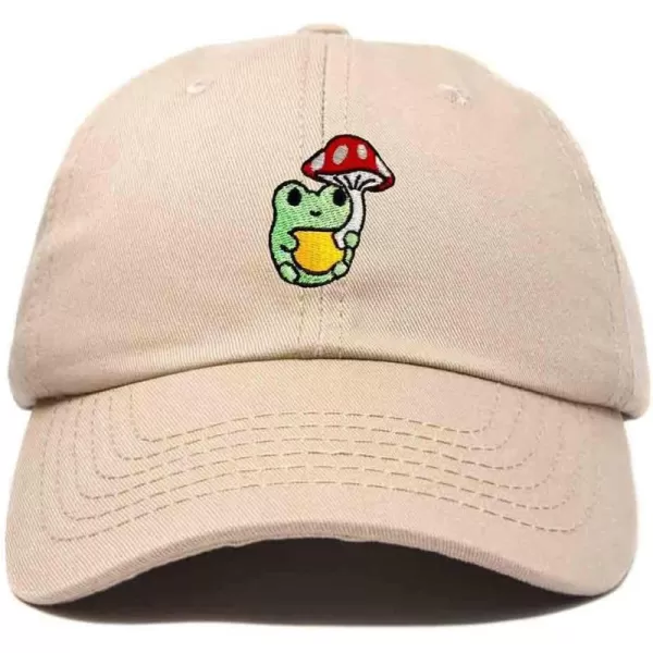 DALIX Mushroom Frog Embroidered Dad Cap Cotton Baseball Hat Women