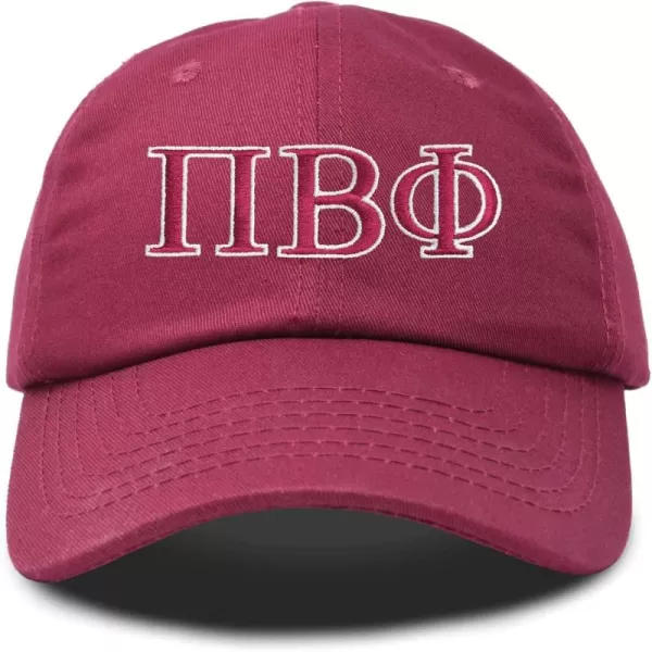 DALIX Pi Beta Phi Greek Letters Hat Womens Embroidered Baseball Cap