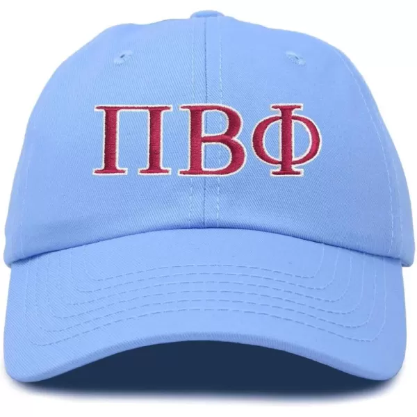 DALIX Pi Beta Phi Greek Letters Hat Womens Embroidered Baseball Cap