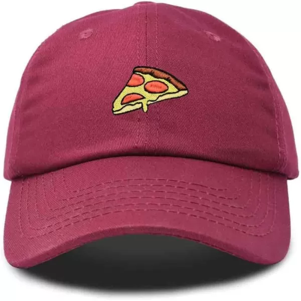 DALIX Pizza Slice Embroidered Dad Cap Cotton Baseball Hat Unisex