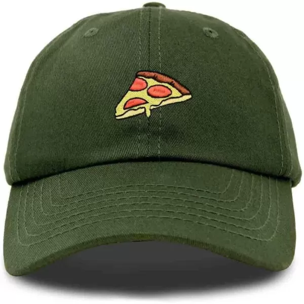 DALIX Pizza Slice Embroidered Dad Cap Cotton Baseball Hat Unisex