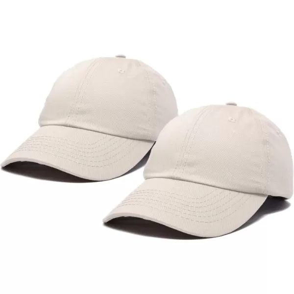 DALIX Plain Dad Hats 2 Pack