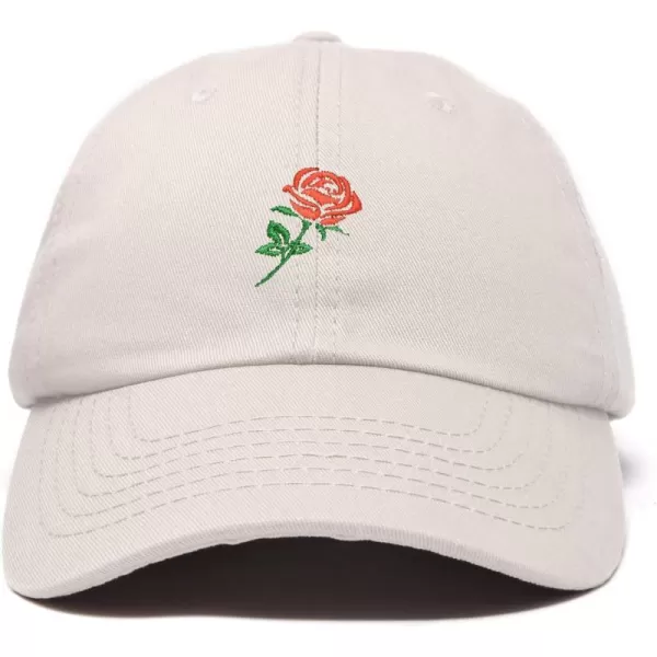 DALIX Red Rose Hat Premium Embroidered Baseball Cap Womens