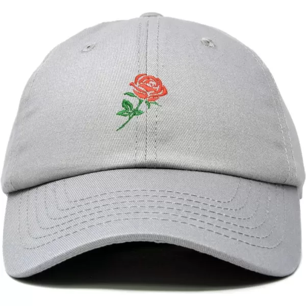 DALIX Red Rose Hat Premium Embroidered Baseball Cap Womens