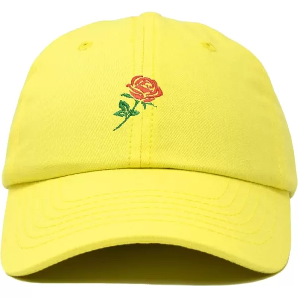 DALIX Red Rose Hat Premium Embroidered Baseball Cap Womens