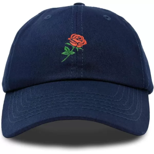 DALIX Red Rose Hat Premium Embroidered Baseball Cap Womens