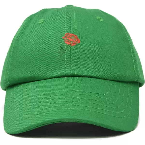 DALIX Red Rose Hat Premium Embroidered Baseball Cap Womens