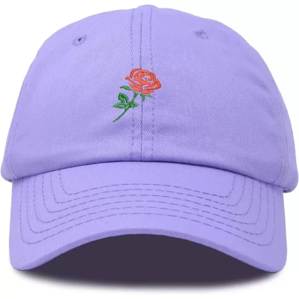 DALIX Red Rose Hat Premium Embroidered Baseball Cap Womens