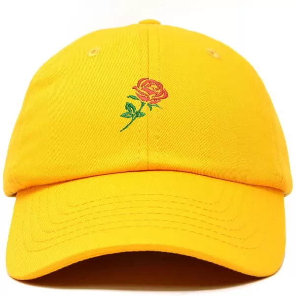 DALIX Red Rose Hat Premium Embroidered Baseball Cap Womens