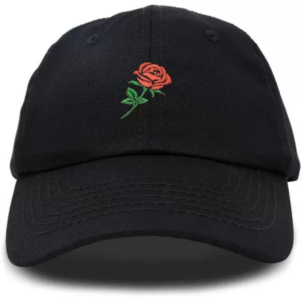 DALIX Red Rose Hat Premium Embroidered Baseball Cap Womens