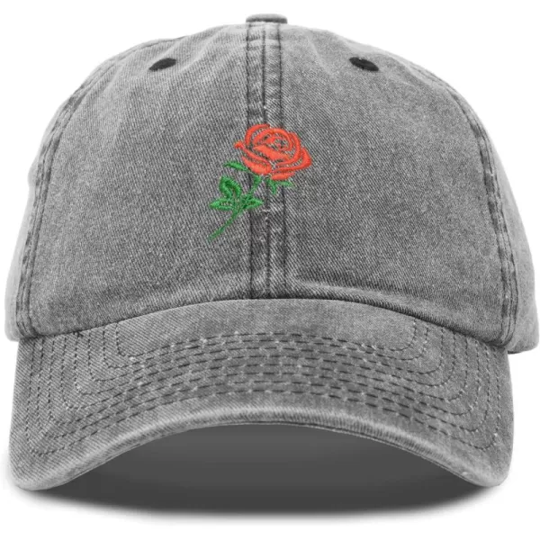 DALIX Red Rose Hat Premium Embroidered Baseball Cap Womens