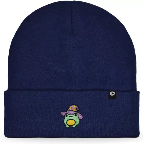 DALIX Sorcerer Frog Embroidered Beanie Hat Knit Cap Cold Weather Womens