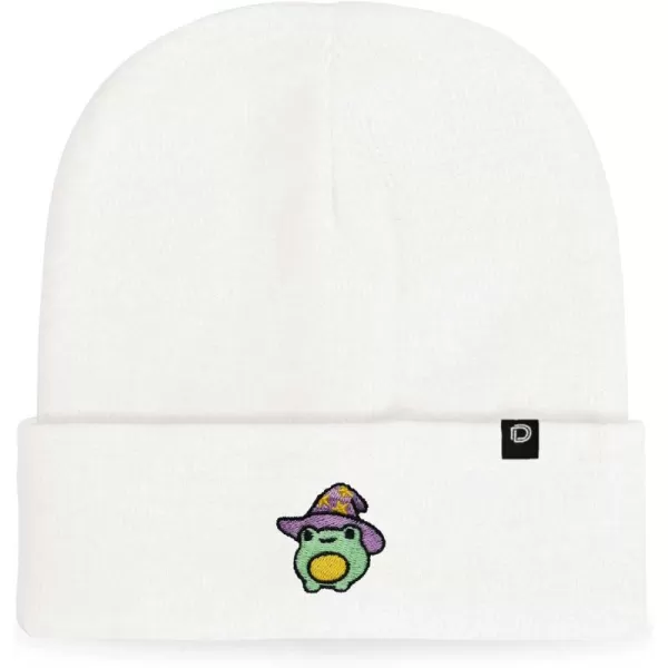 DALIX Sorcerer Frog Embroidered Beanie Hat Knit Cap Cold Weather Womens
