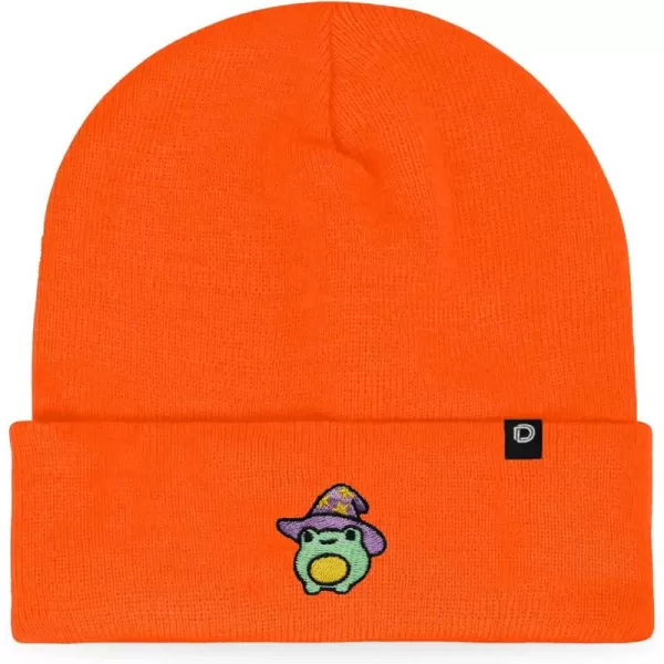 DALIX Sorcerer Frog Embroidered Beanie Hat Knit Cap Cold Weather Womens